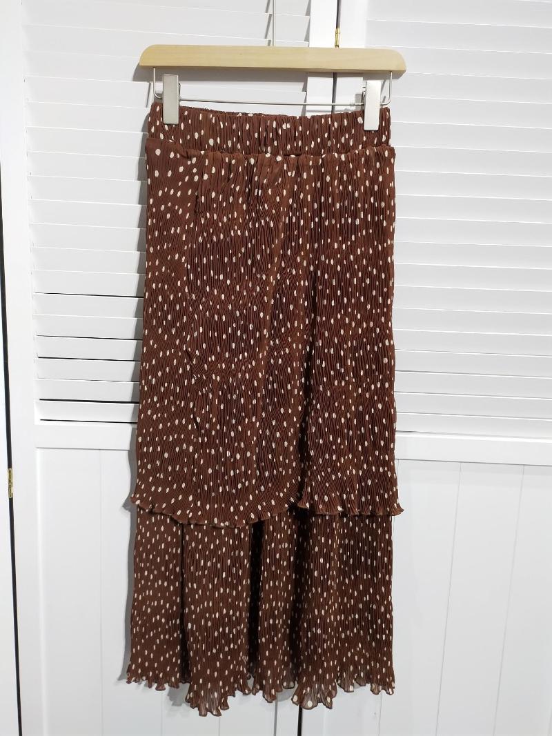 

Skirts 2023 Women Fashion Sexy Casual Polka Dot Cascading Skirt 0310