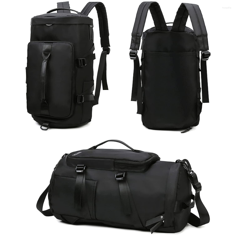 

Outdoor Bags Multi-function Gym Bag For Women Men Sports Duffle Waterproof Travel Backpack Weekender Overnight With Shoes Compartment, Dark purple