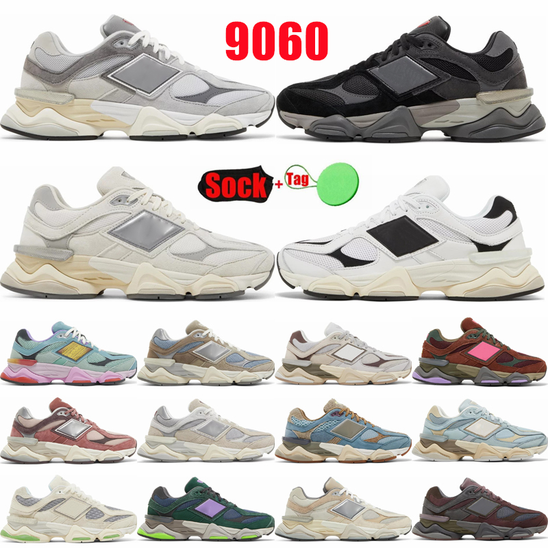 

9060 Casual Shoes Athletic Running Shoes Mens Womens Retro Outdoor Sneakers Rain Cloud Grey Sea Salt Black White Trainers 9060s Designer Jogging 36-45, 17