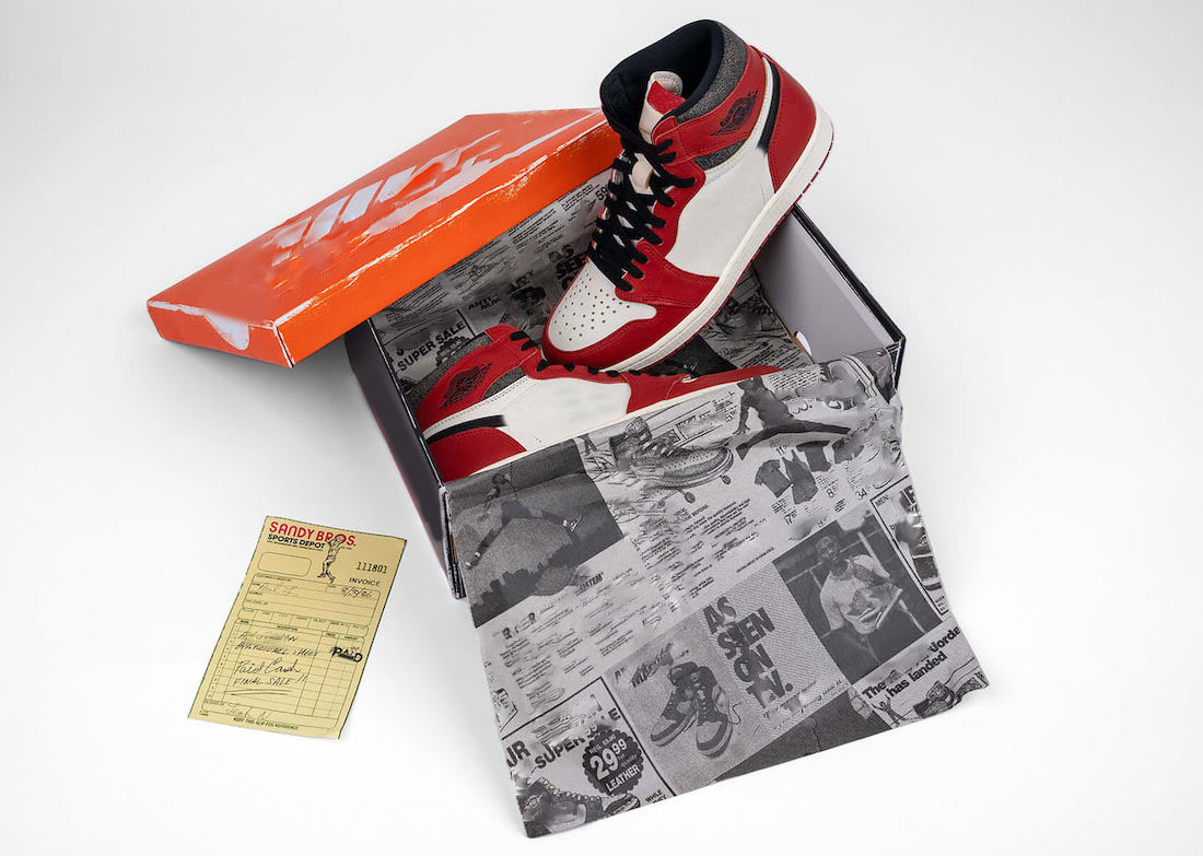 

2023 Authentic 1 High OG Chicago Shoes Lost and Found Varsity Red Black Sail Muslin Men Women Outdoor Sports Sneakers With Original Box DZ5485-612, Lost & found