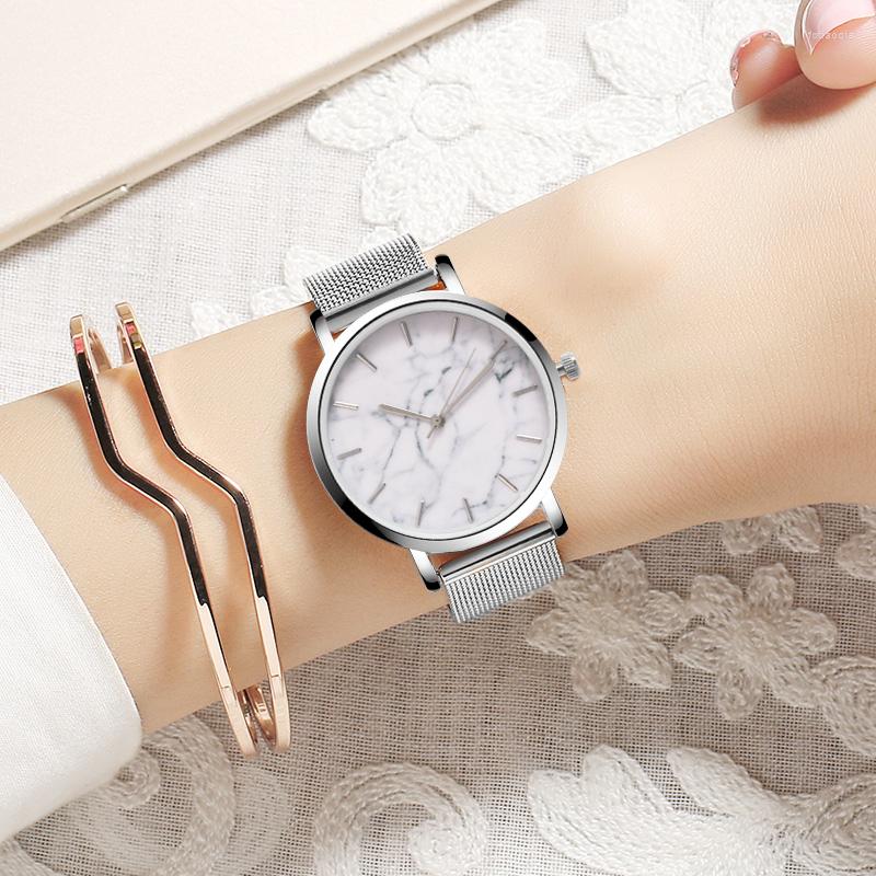 

Wristwatches Women Watches Crack Personality Romantic Rose Gold Strap Watch Women's Wrist Ladies Clock Zegarek Damski, 142002black