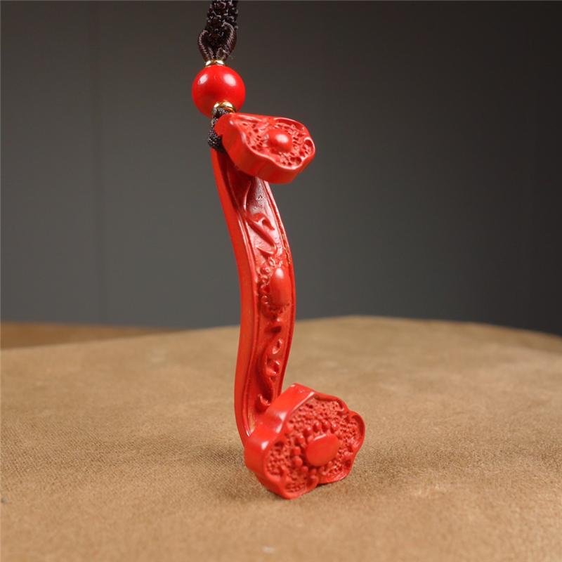 

Chains Cinnabar Red Sand Ruyi Pendant High-Content Couple's PendantChains