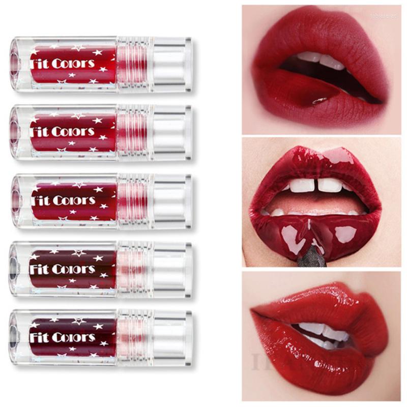 

Lip Gloss Glaze Mirror Lipglosses 5 Colors Waterproof Nonstick Cup Lipglazes Make Up Tint Dyeing Liquid Lipstick Makeup Cosmetics, 02