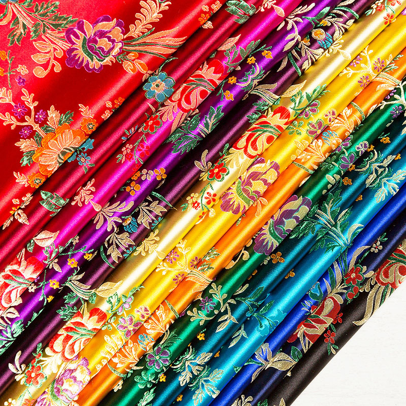 

Fabric Flower fabrics brocade jacquard pattern fabric for sewing cheongsam and kimono material for DIY 230419