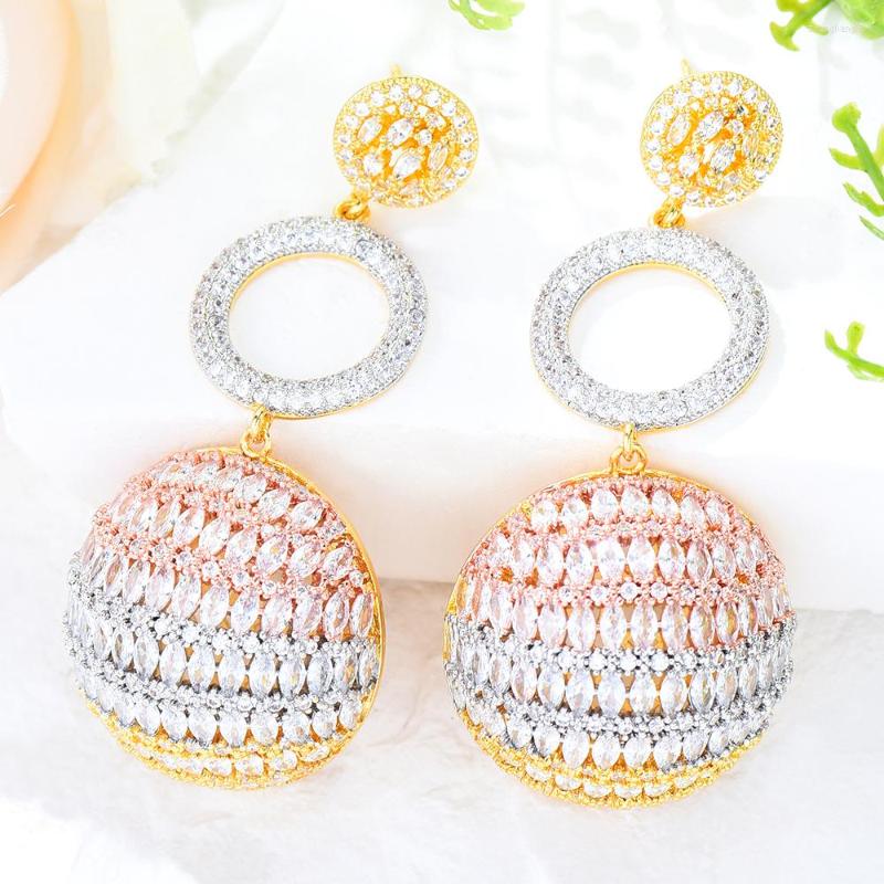 

Dangle Earrings Kellybola Gorgeous Luxury Shiny Drop For Women Girl Bridal Wedding Fashion Birthday Christmas Gift High Quality
