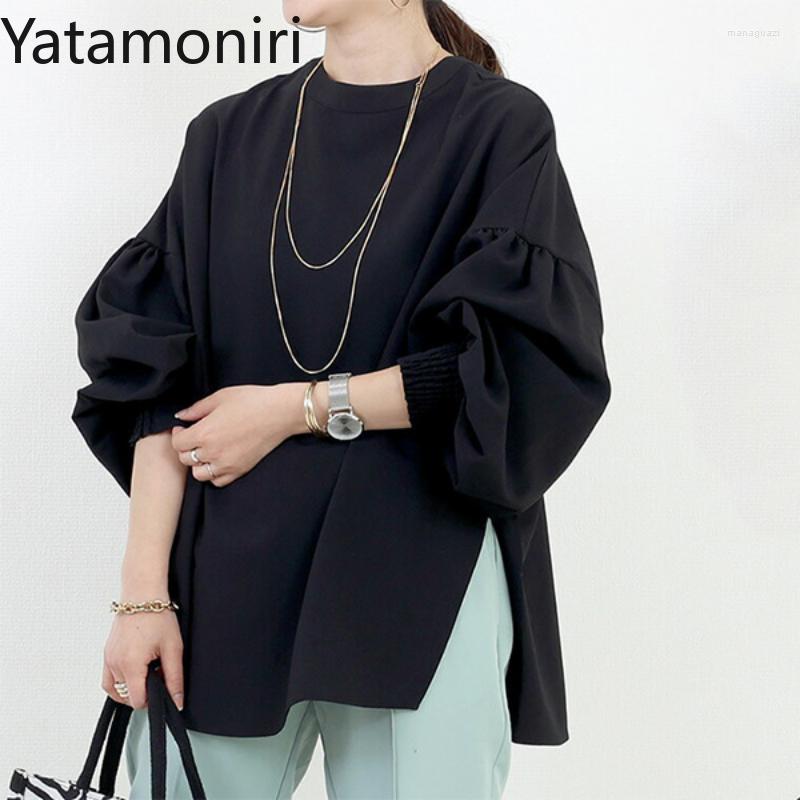 

Women's Blouses Yatamoniri Women Tops Japanese Style Spring Summer Female Elegant Fashion Long-sleeved, White