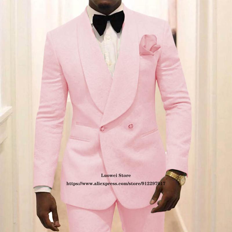 

Men's Suits & Blazers Pink Mens Fashion 2 Piece Sets Floral Slim Fit Double Breasted Wedding Groom Tuxedo Formal Business Blazer (Jacket Pan, Army green