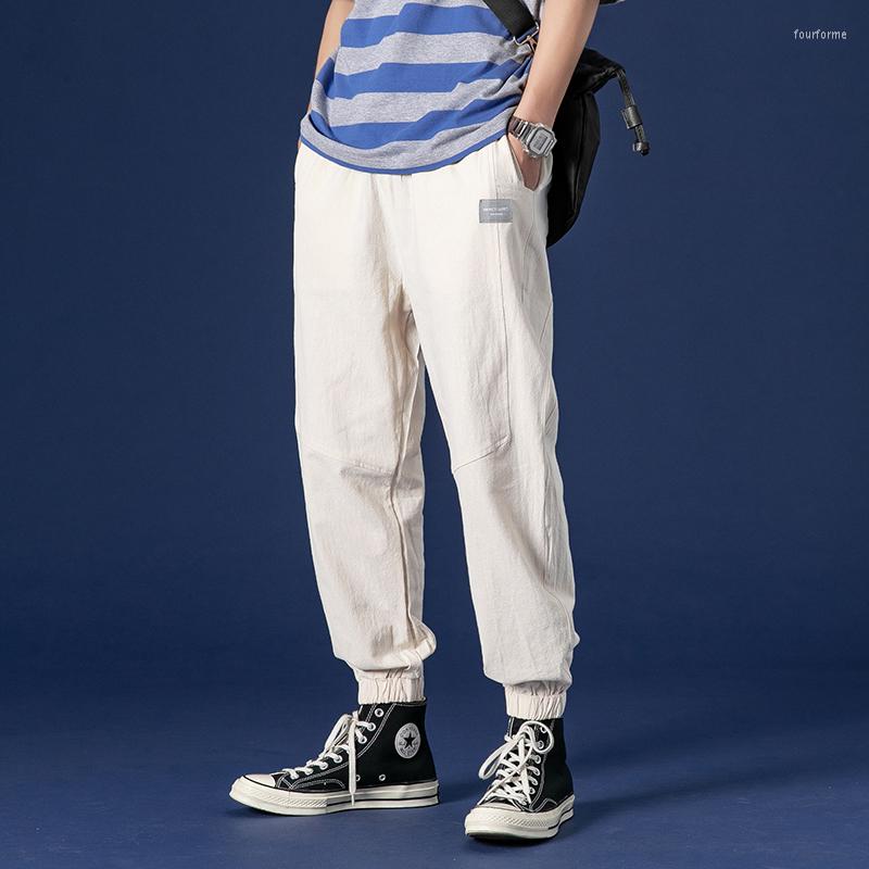 

Men's Pants 2023 Spring Summer Casual Pant Men Elastic Waist Ankle-length Harem Sweatpants Street Wear, Red