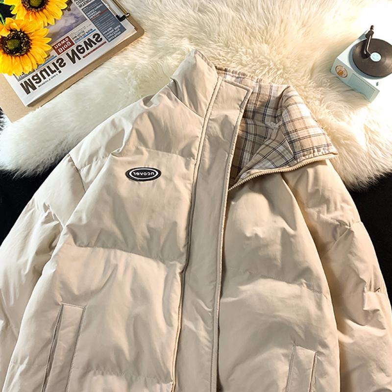 

Leather Women's Twoside Fluffy Cotton Padded Jacket 2022 Winter Warm Thick Coat Korean Chic Loose Parkas Coat Female Winter Mujer, Blue