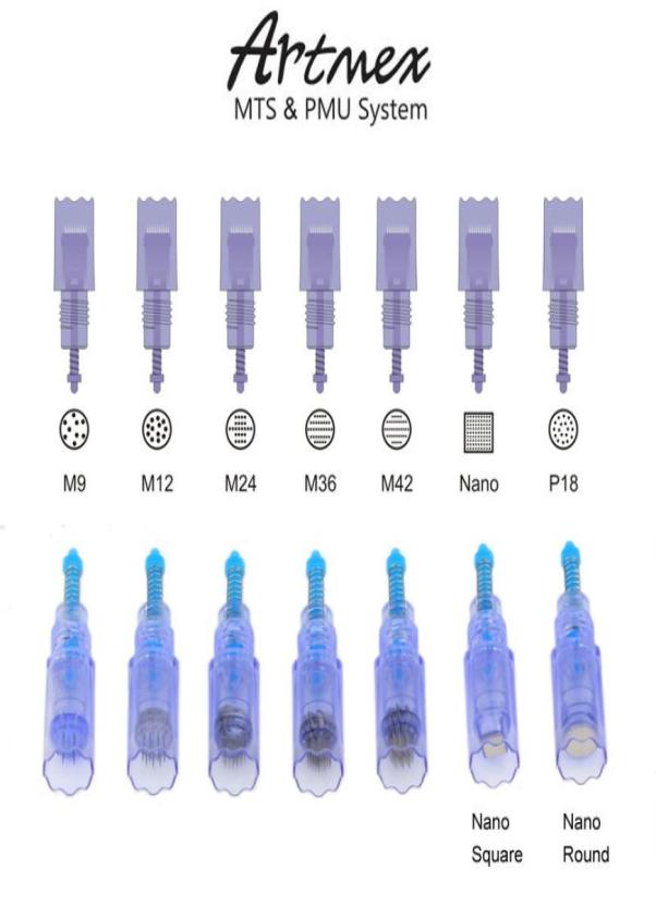 

High Quality Artmex A3 V3 V6 V8 Replacement Needle Cartridges Tips PMU System Tattoo Body Art Permanent Makeup1182731