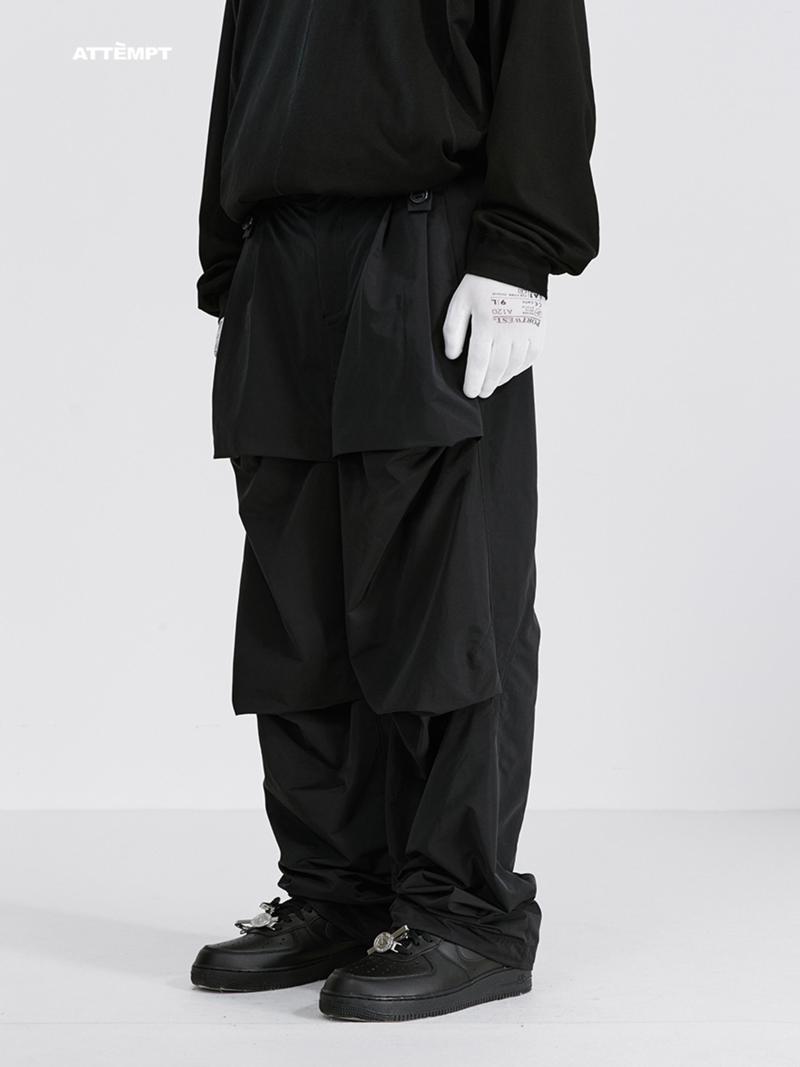 

Men's Pants 2023 Men Clothing Fashion Double Pleated Casual Trousers Plus Size Singer Costumes 27-46, Black