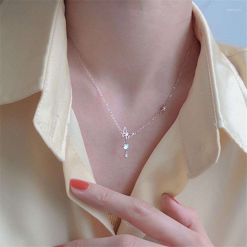 

Chains Fashion Moonstone Butterfly Charm Necklace Pendant For Women Girls Lovely Party Choker Jewelry Gift Accessories Gifts Dz914