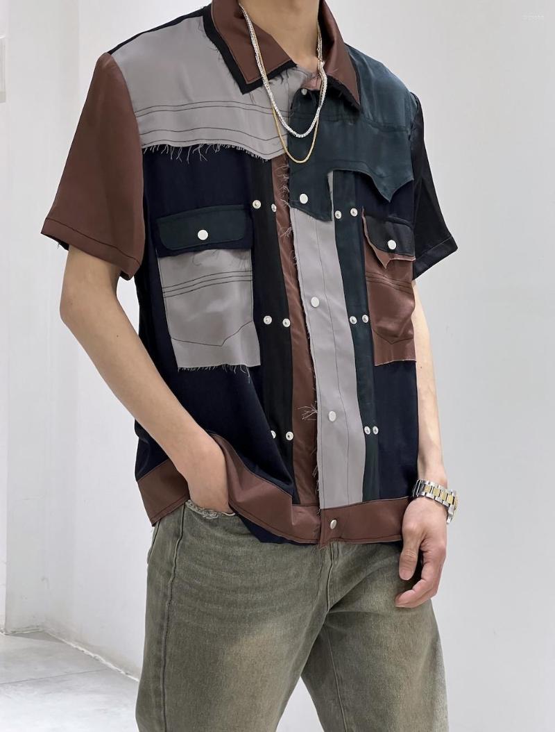 

Men's Casual Shirts DC4622 Fashion Men's 2023 Runway Luxury European Design Party Style Clothing, Picture shown