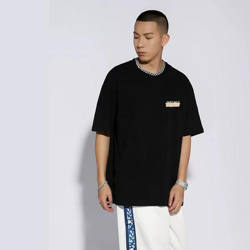 

Men's T Shirts Tees Men Clothing Originality Printing Camiseta Large Short Sleeve Cotton Easy Round Neck Summer Chaopai Shirt For, Charcoal