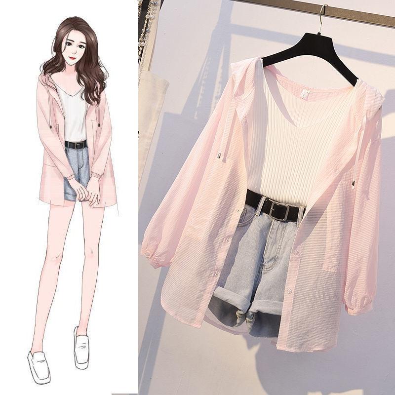 

Dress WOMEN'S 2021 SPRING AND SUMMER NEW SUN PROTECTION CLOTHING + DENIM JEANS PANTS + CAMISOLE THREEPIECE SUIT, Vest only