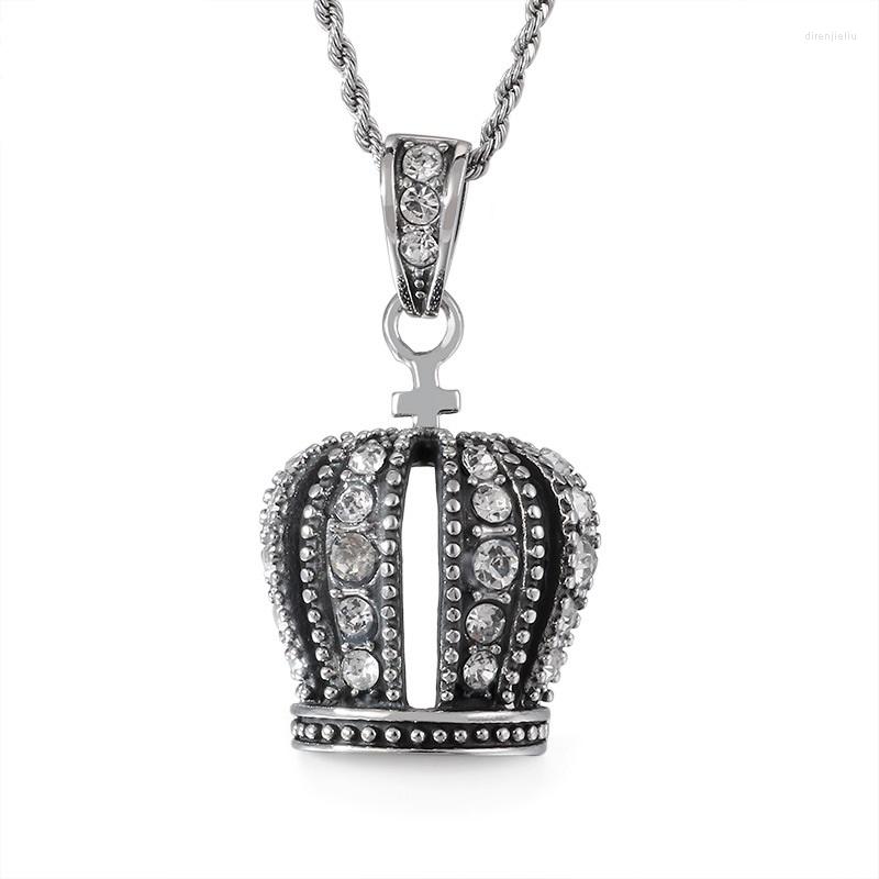 

Pendant Necklaces Stone Crown Hip Hop Titanium Steel Men's Stainless