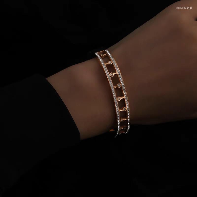 

Bangle Fashion Zircon Euro Geometric Bracelet & For Women Wedding Daily Jewelry Brazalete Mujer Pulseras Zk30