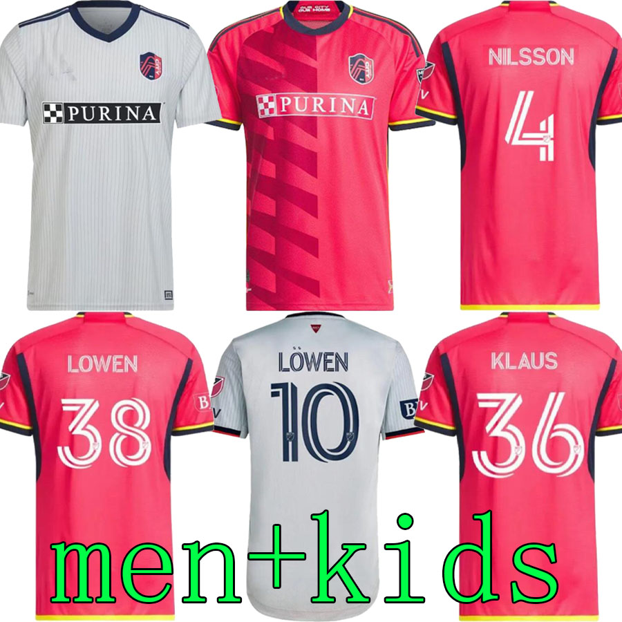 

2023-24 St. L ouis City SOCCER JERSEYS NEW 2023 NILSSON 4 KLAUSS 36 NELSON GIOACCHINI VASSILEV BELL PIDRO FOOTBALL SHIRT S-2XL, White