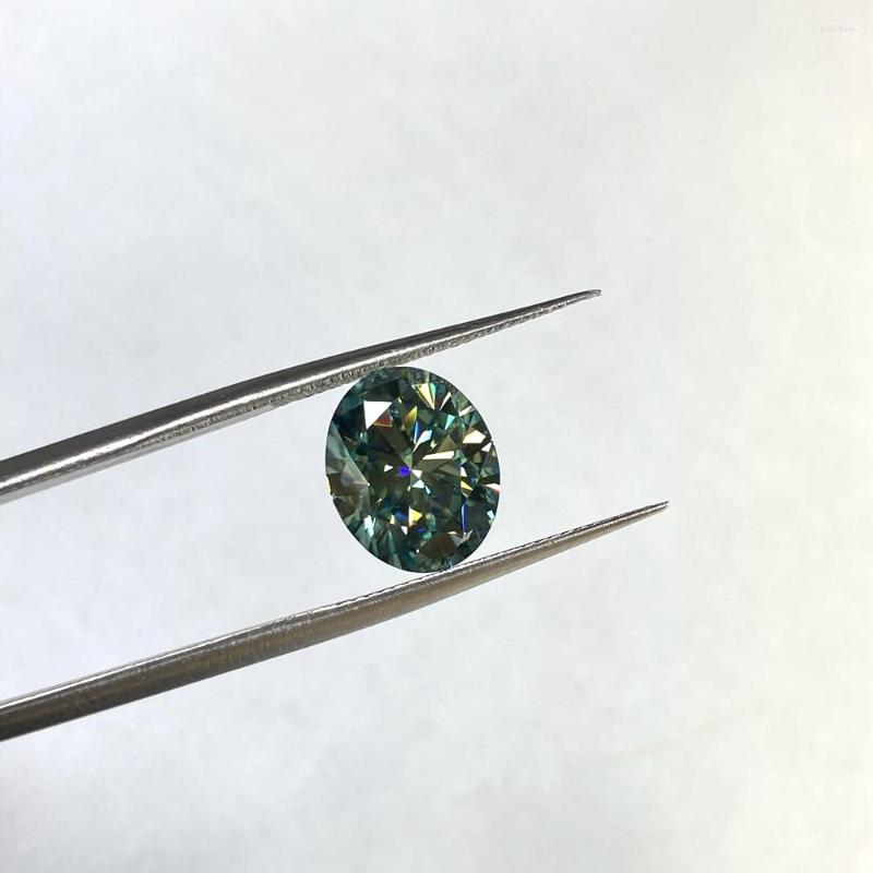 

Loose Diamonds Meisidian 8x10mm 4 Karat Oval Cut Green Moissanite Gemstone Diamond Stone