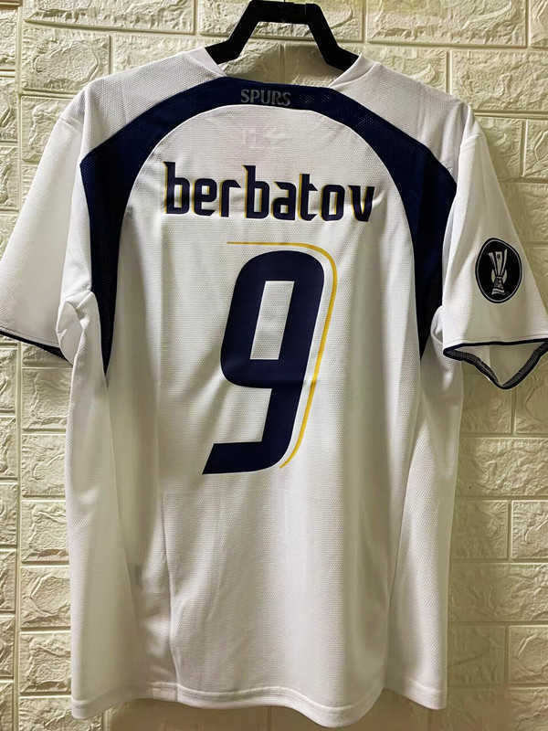 

2006 2007 UEFAs Cup Retro Soccer jerseys TOTTENHAM BERBATOV 9 SPURS Klinsmann 06 07 08 09 Man Vintage football shirts, 06/07 home