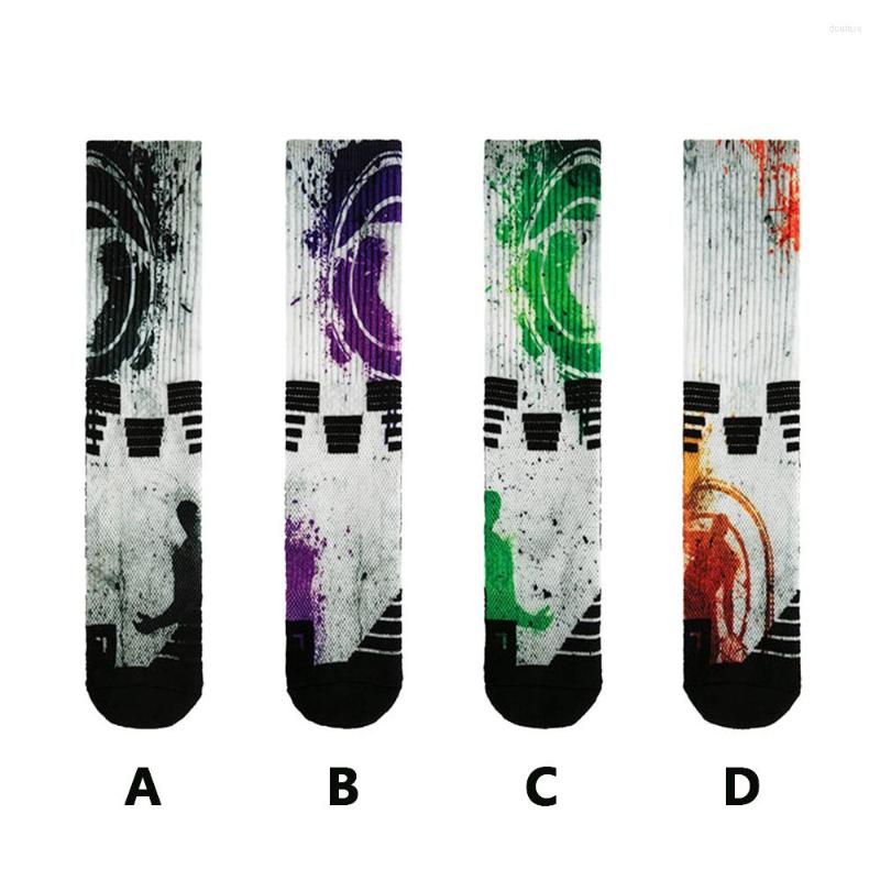 

Men's Socks Fashion Men 3Pairs Colorful Graffiti Tie Dyeing Funny Skateboard Basketball Sports Harajuku Hip-Hop Tube, 03