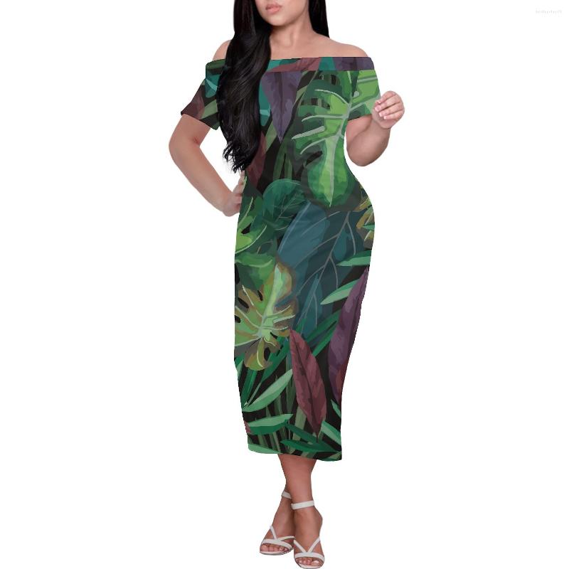 

Casual Dresses HYCOOL Fashion Tropical Leaf Print Summer Elegant Women Off Shoulder Dress Wedding Party Maxi Bodycon, Hbc214857d94