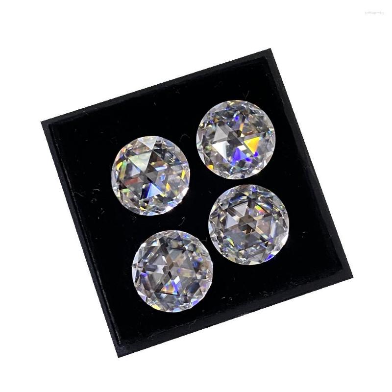 

Loose Diamonds Meisidian Est Products 6 Carat 12mm Double Side Rose Cut D VVS Moissanite Diamond Stone