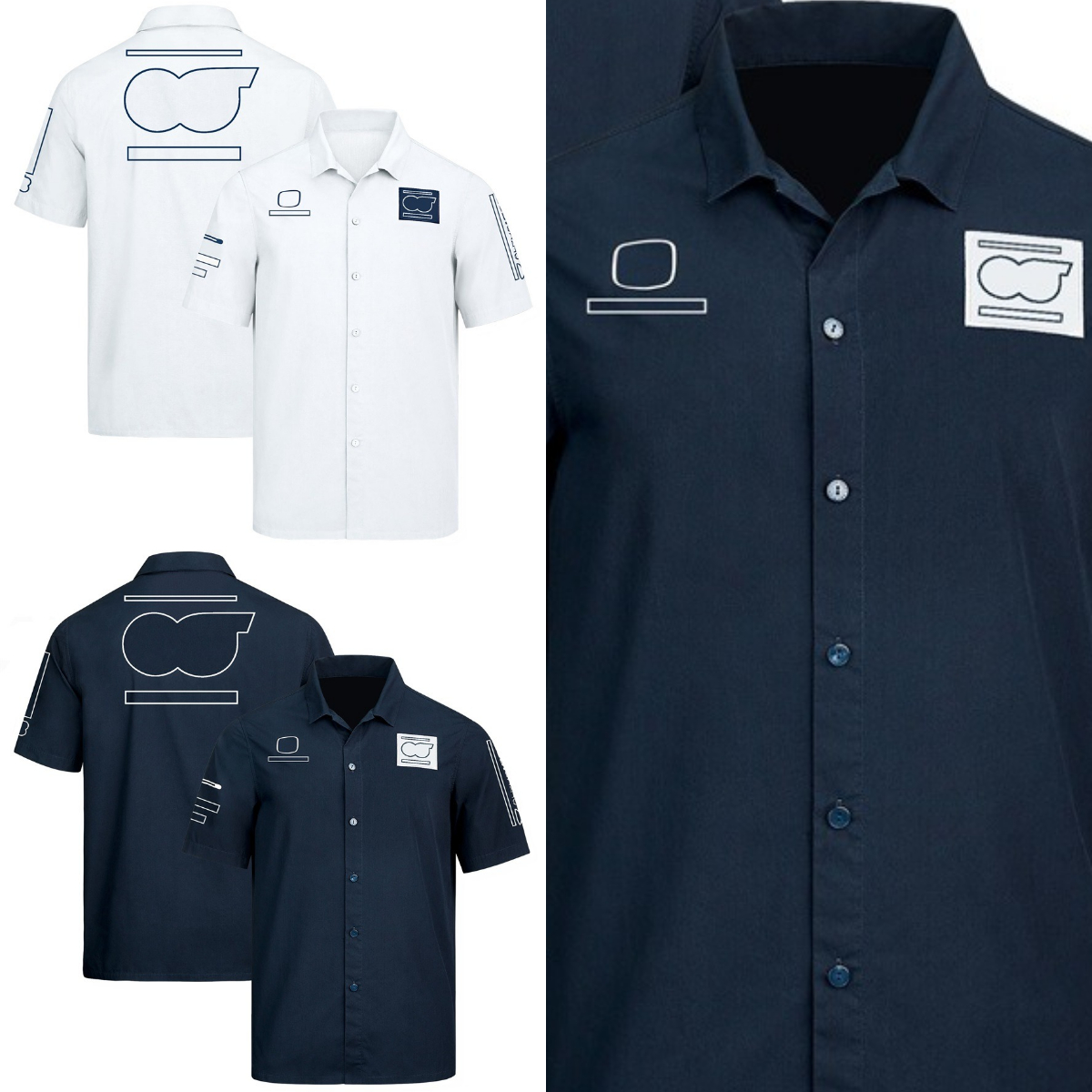 

2023 New Formula 1 Team Shirt F1 Shirts Men's Casual Fashion Short Sleeve Shirt Racing Extreme Sports Breathable Buttons Shirt