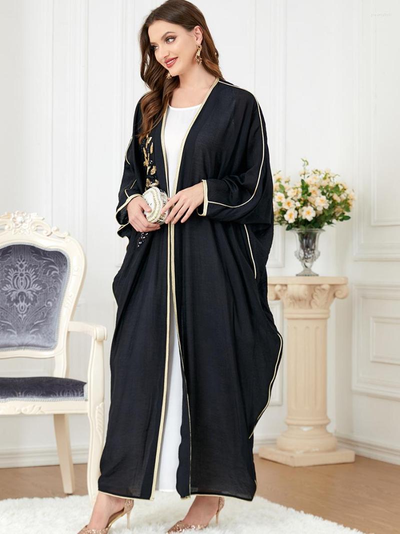 

Ethnic Clothing Morocco Party Dress Muslim Women Abaya Prayer Caftan Batwing Sleeve Robe India Abayas Dubai Turkey Longue Vestidos Largos