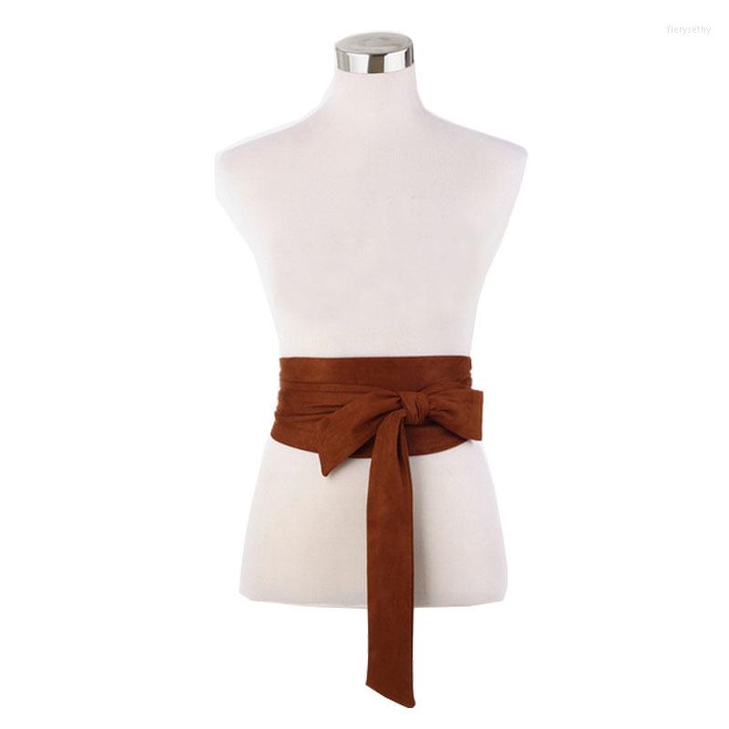 

Belts Soft Suede Wide Belt For Women Retro Strap Belted Dress Shirt Sweater Decorative Ladies Bowknot Waist Seal, Black