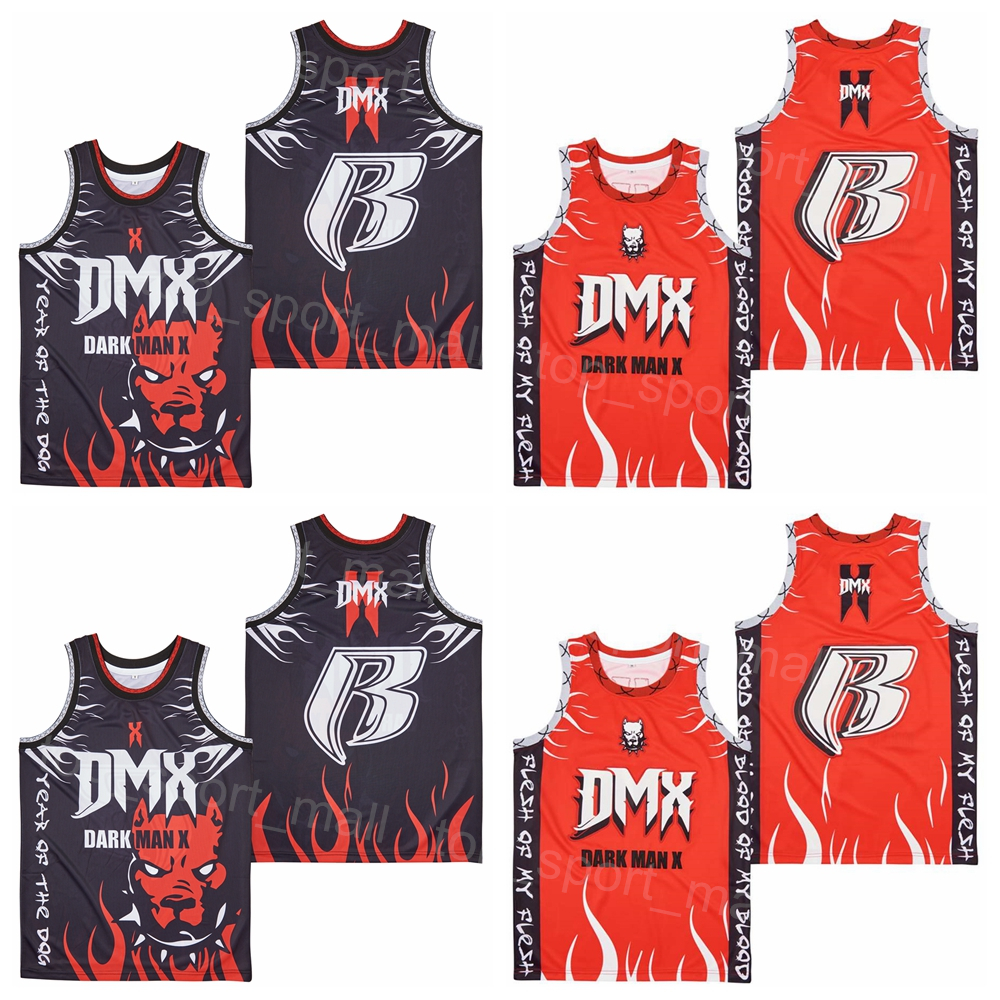 

Movie Basketball Film DMX Jersey Flesh of My Flesh Blood of My Blood Dark Man X For Sport Fans College Stitched Team Retro Pullover High School Breathable Shirt, White