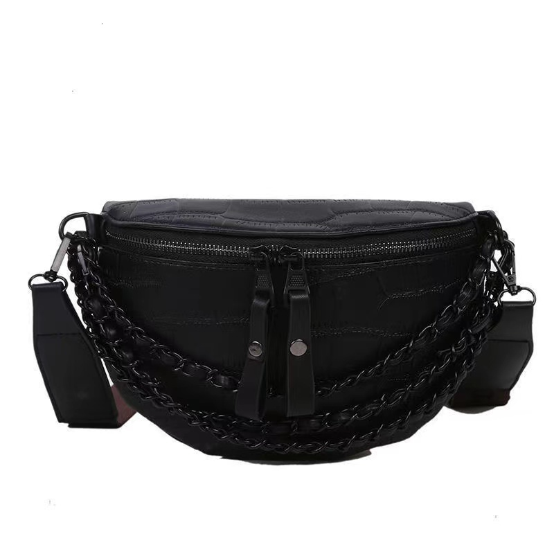 

Waist Bags Brand Designer Chain Waist Bags Women Chest Bag Fashion Crossbody Bags Female Waist Packs Handbag Fanny Pack Lady Belt Bag Purse 230420, Black