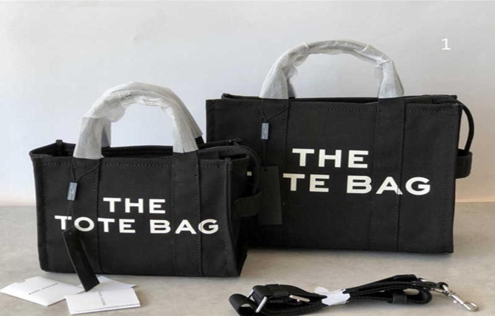 

MarJcobs Womens Totes Bags Fashion Shopper Shoulder Bag Canvas Woody Tote Handbags 24cm 32cm Two Size L00921224676, Black