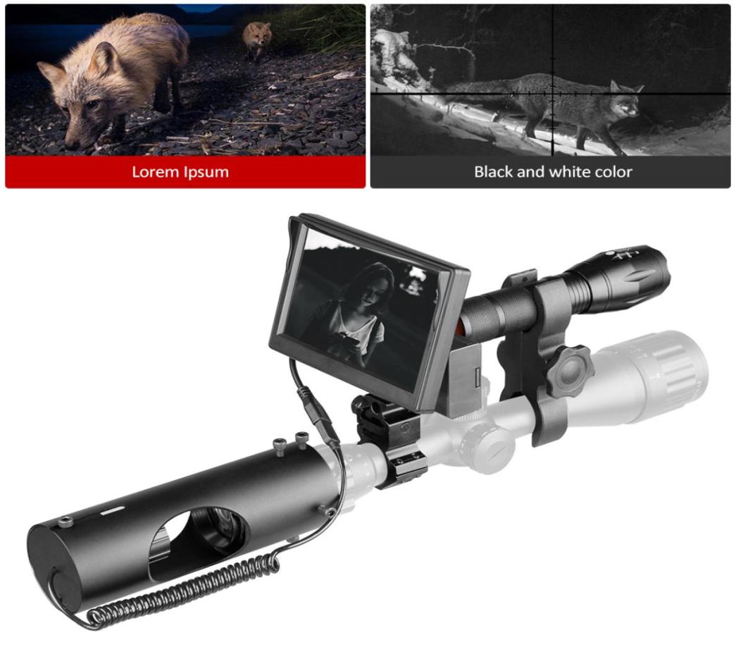 

850nm Infrared Night Vision Scope Optics Sight Tactical 492 ft 150 m laser IR Device Hunting Riflescope Camera8017603