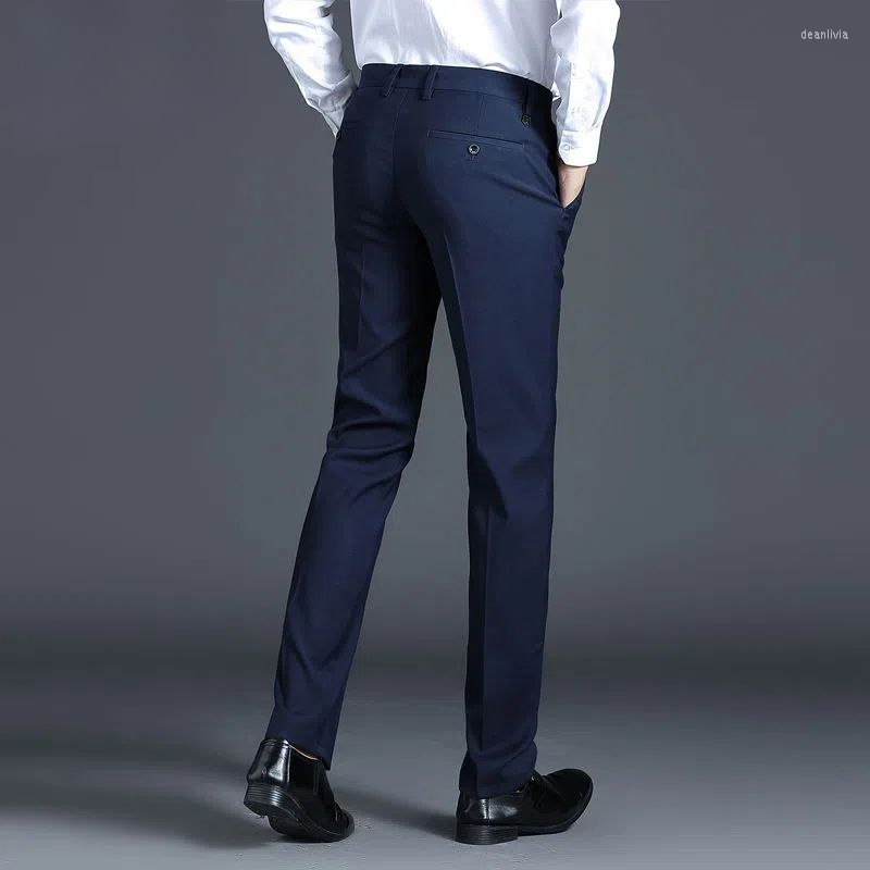 

Men's Suits Male Suit Pants Straight Breathable Attend Meeting Wash-and-wear Men Trousers Clothing For Daily Work Wedding A40, Black