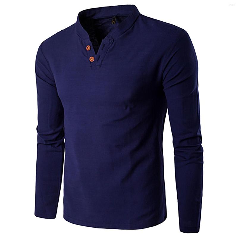 

Men's T Shirts Men 2023 Spring Fashion Men's Long Sleeve V-neck Casual Beach Shirt Clothing Large Size Chemise Homme, Black