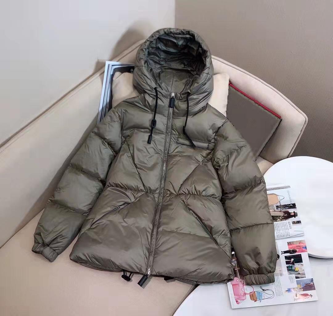 

Parkas New autumn and winter new fall triangle label to grilled thin fluffy white velvet down jacket men and women with paragraph, Gray