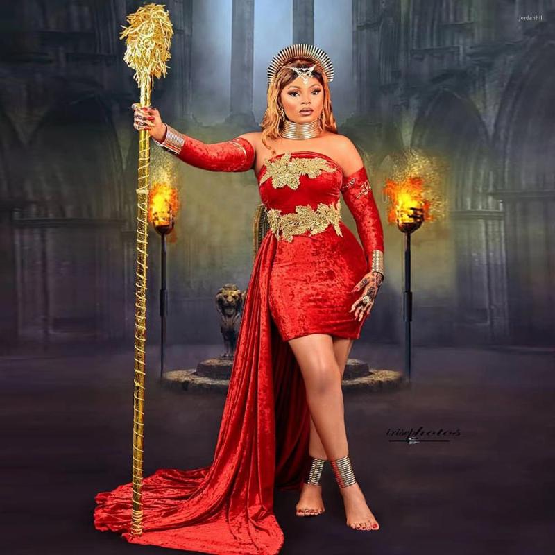 

Party Dresses Traditional Prom Dress For Women Red Velvet Appliques 2023 Long Sleeves Gown Elegant Vestidos Elega, White