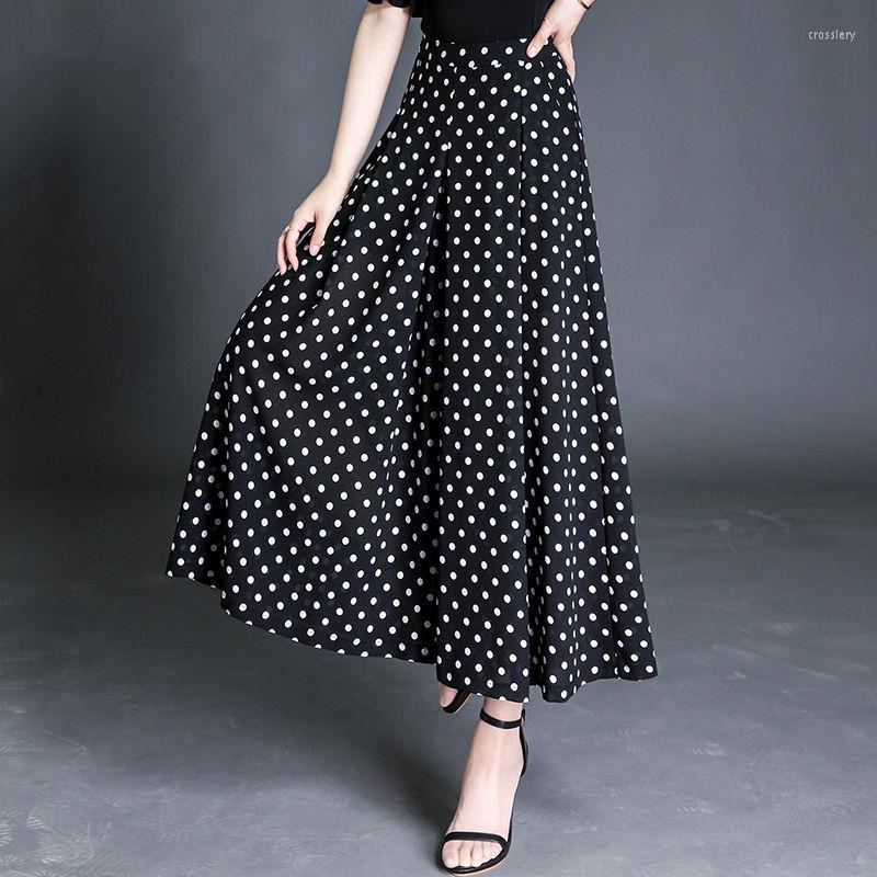 

Women's Pants Korean Style Wide Leg Women 2023 Spring Summer Elegant Fahsion Casual High Waist Loose Dot Chiffon Trousers G17, Heise