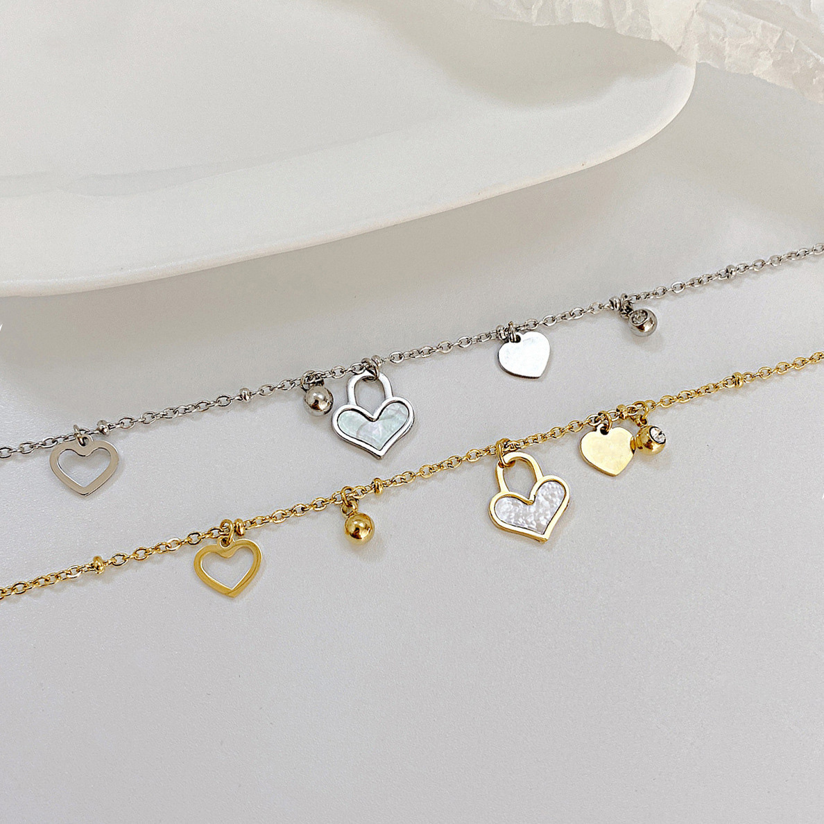 

Charm New Style Stainless Steel Bracelets Womens Bangle 18K Gold Plated Lovers Gift Pendant Wristband Cuff Chain Wedding Jewelry