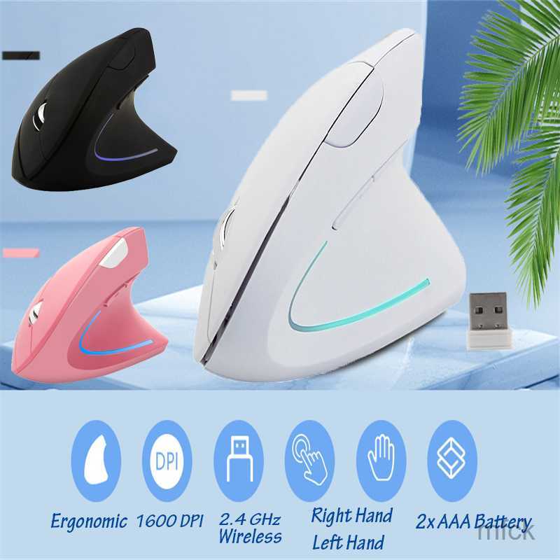 Mice CHYI Ergonomic Vertical Mouse Wireless RGB USB Optical Mause Gaming Right Left Hand Pink Mice For Computer Laptop PC Tablet-image-860304015