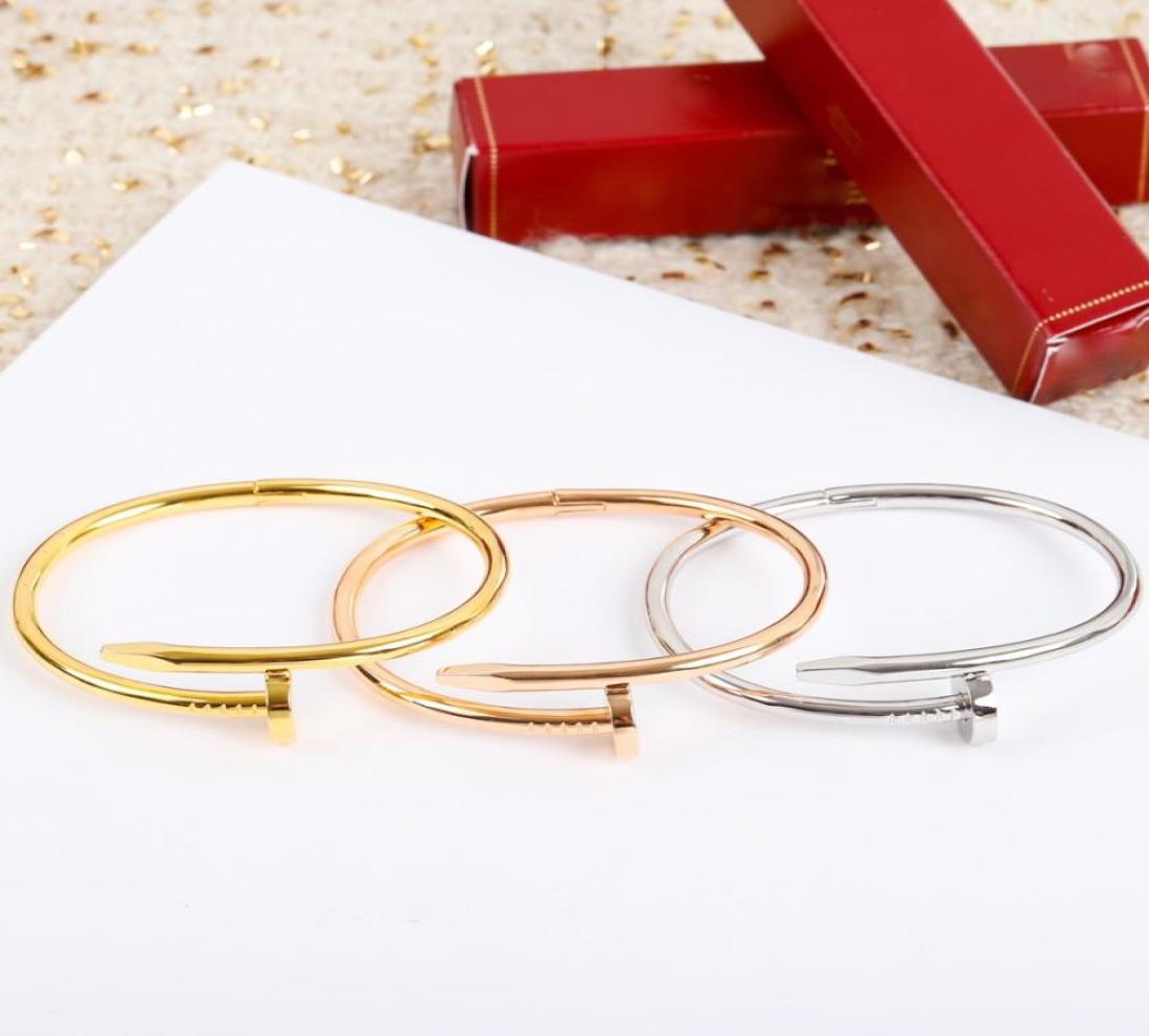 

nail series gold bangle Au 750 18 K never fade 16 17 18 size with box official replica top quality luxury brand jewelry premium gi4161679