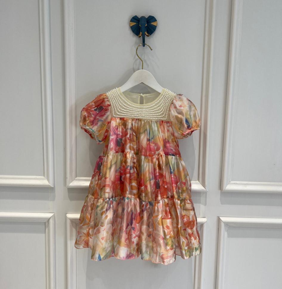 

Lovely Girls Chiffon Dresses Kids girl Princess Flowers party Dress Summer Children outwear Tutu7072517, Pink