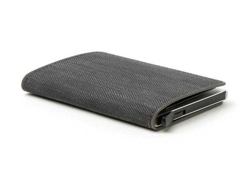 

Business ID Credit Card Holder Men Women Coin Leather Wallet RFID Aluminium CardHolder Box with Money Clips Purse1048886, Grey