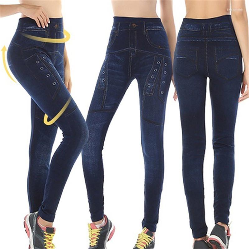 

Active Pants Sexy Women Elastic Shaping Yoga Fitness Sports Leggings High Waist Gym Workout Running, Blue