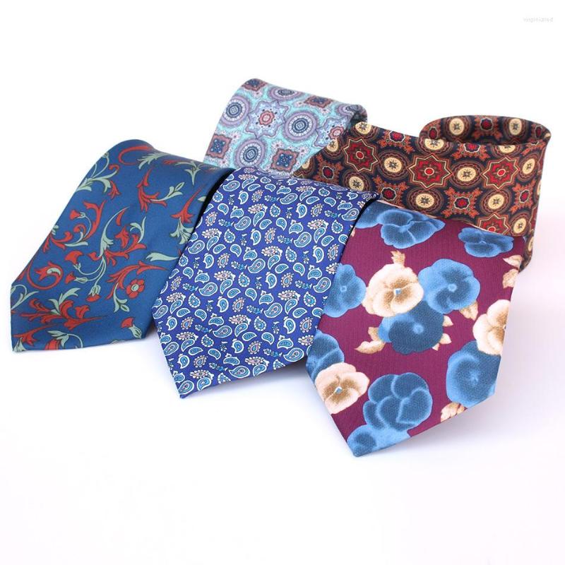

Neck Ties Linbaiway Design Printed Polyester Necktie For Men Business Formal Tie Daily Wear Cravat Male Neckwear Gift