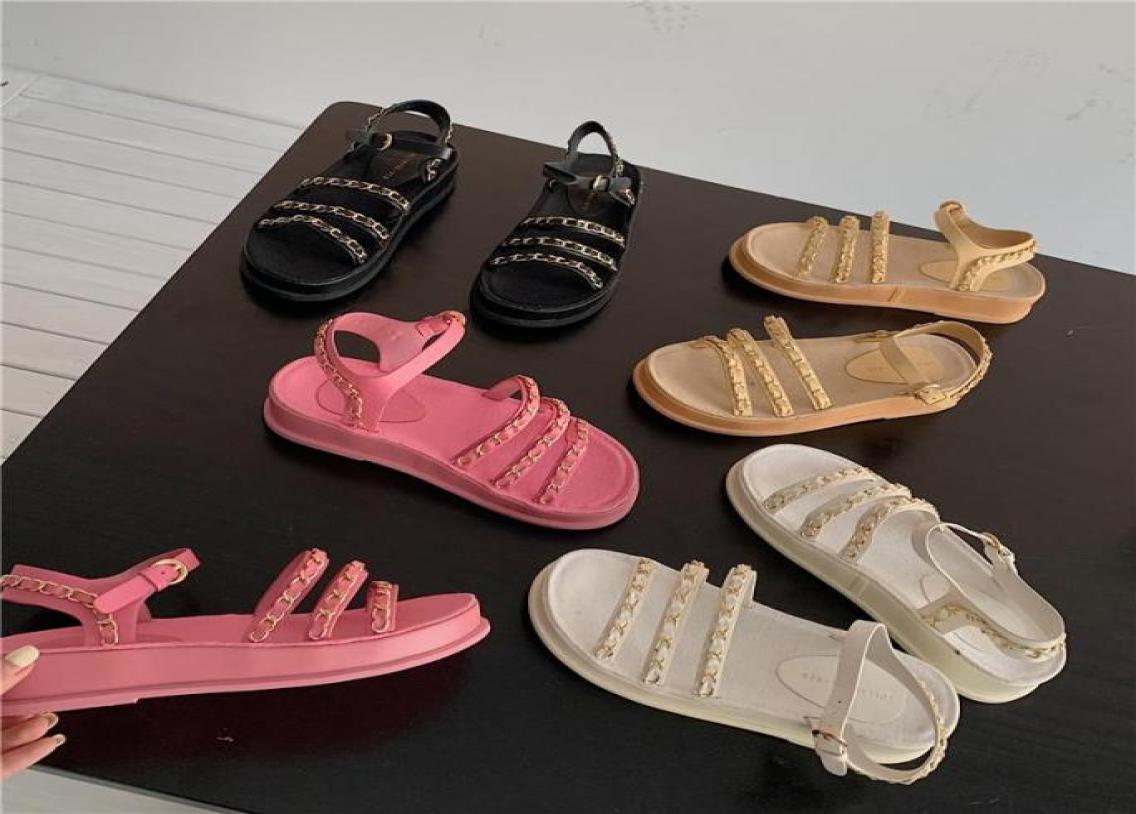 

Metal Chains Chunky Heel Platform Sandals Women 2021 Summer Open Toe Solid Brand Design Beach Shoes Dress1830180, Yellow