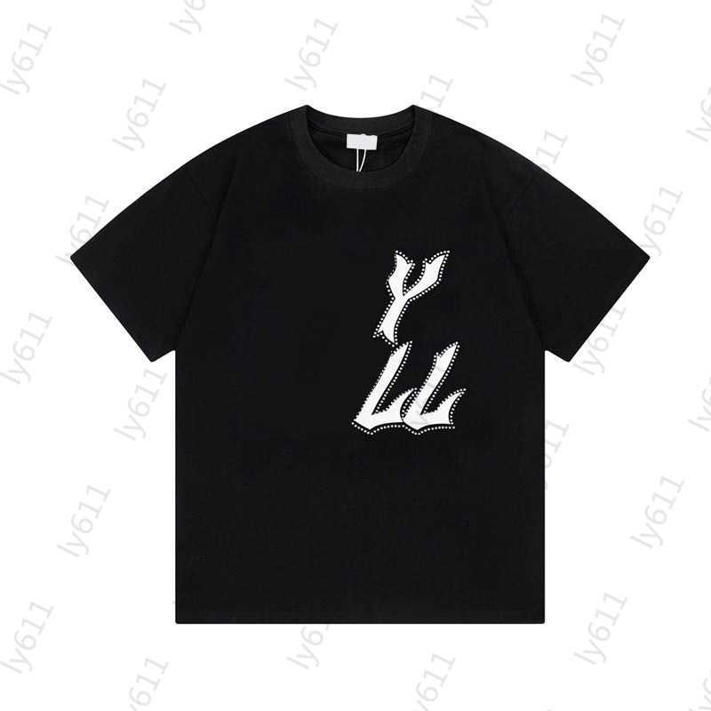 

Summer Spring Mens T-shirts Designer Streetwear Clothes Black Fashion Leisure Luxury Classic Hot Diamond Brand Logo Pattern Printing Design Short Sleeve