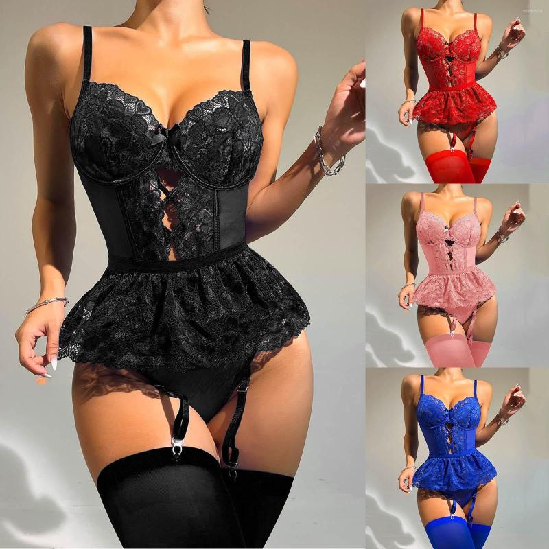 

Bras Sets Womens Lingerie Set Lace Bralette And Panty Strappy Sexy, Black