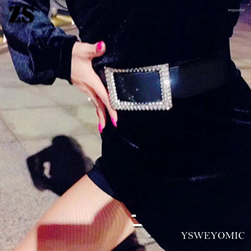 

Stage Wear Latin Dance Belt 3 Rows Of Generous Bright Diamond Buckle Elastic Wide Waist Accessories, Picture shown